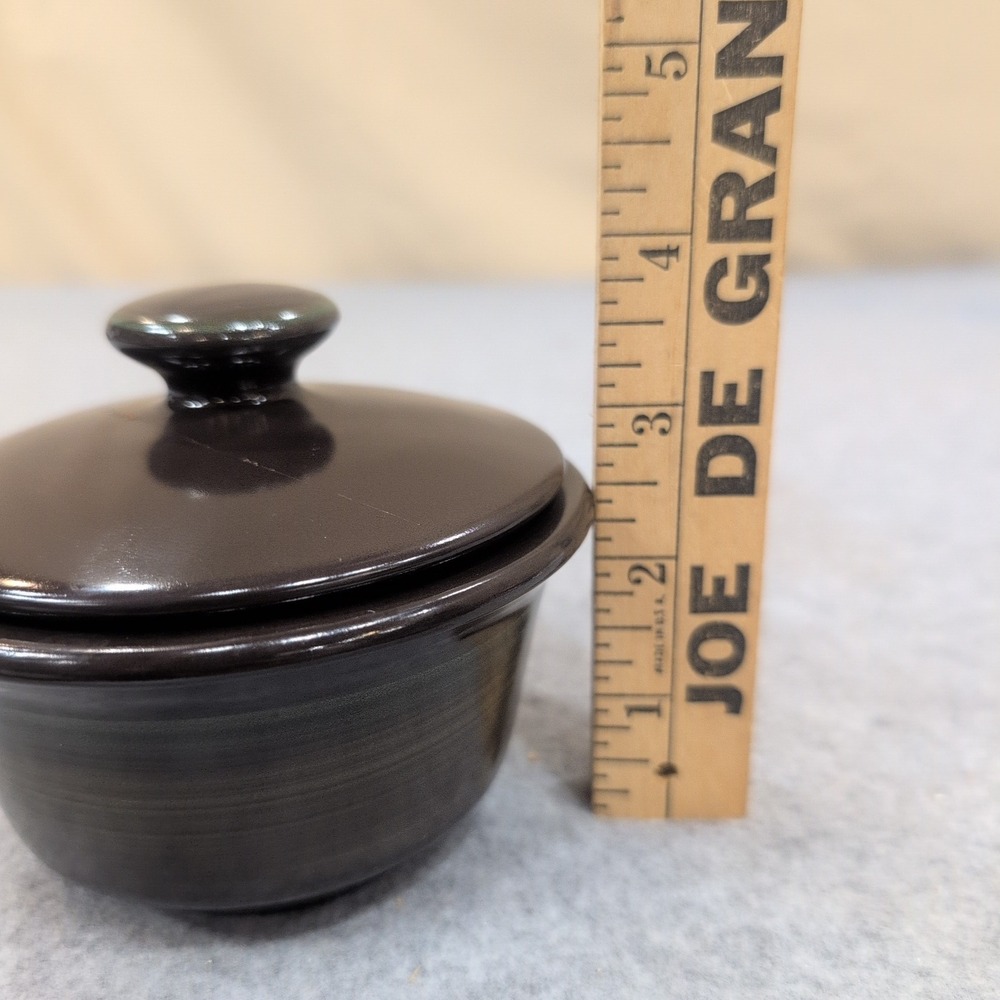 Franciscan Brown Glazed Ceramic Sugar Bowl with Lid Vintage Stoneware - Picture 7 of 7